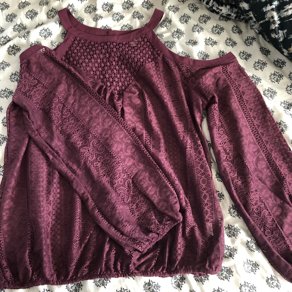 Long sleeve lace dress shirt